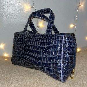 Estee Lauder Blue Snake Print Mini Tote Bag/Purse